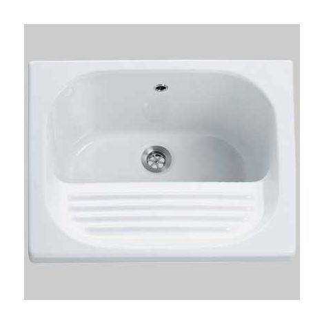Lavapanni braies ceramica bianca 60x60 cm