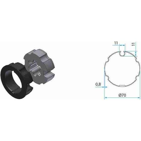 Tm2 45 Adattatore Per Tubo Tondo 70mm Con Ogiva Faac A45050518s Automazione