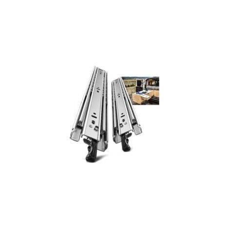 Glissières pour tiroirs robustes, capacité de charge jusqu'à 68 KG, avec serrure,Extension 400 mm, 1 Paire (2 pièces) (1/5)