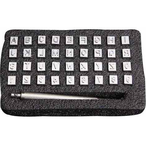 Leather Stamp Set 6.5mm Metal Letter Number Embossing Tool