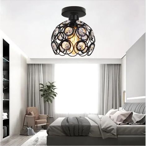 Plafonnier Vintage Industrielle en Fer Forgé pour Salon Chambre Couloir (1/4)