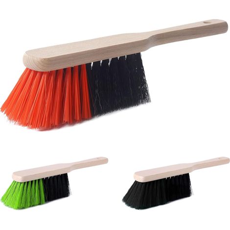 Garronda Handfeger PET mit Kurz Griff für den Frühjahrsputzen im Garten PET GD-0009 (Schwarz/Orange)