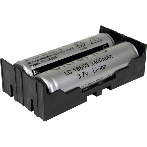 Support de pile 2x 18650 MPD BK-18650-PC4 montage THT (L x l x H) 77.7 x 40.21 x 21.54 mm 1 pc(s) (1/2)