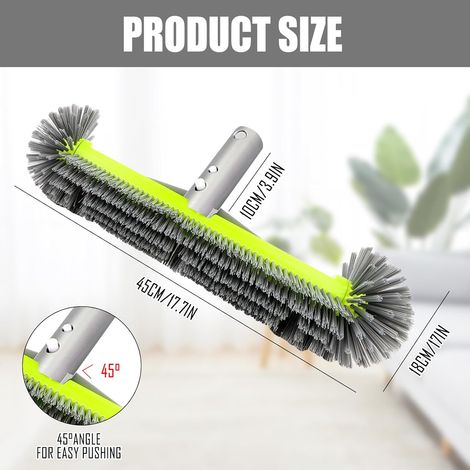 Poolreinigungsbürste – 43 cm – Frontbürste – EZ-Clip – Aluminiumgriff – ohne Teleskopstange (1/5)