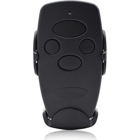 Telecomando bidirezionale nero per cancelli e porte di garage – Compatibile con frequenza 433,92 MHz, codice rotante sicuro, apprendimento automatico, adatto a porte basculanti e sezionali – Uso domes