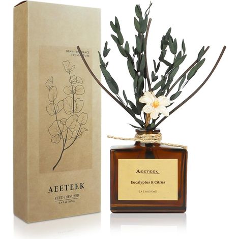 Eucalyptus and Citrus Scented Essential Oil Diffuser for Home with Dried Flowers Home Fragrance Diffuser for Bathroom Decoration (1/5)