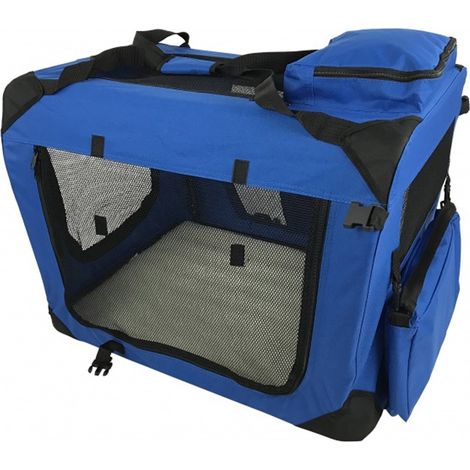 XL Pet Carrier Folding Soft Crate - Blue (1/5)
