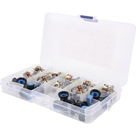 Kit de 18 potentiomètres simples WH148 B1K/5K/10K/20K/50K/100K/500K/1M-- (1/5)