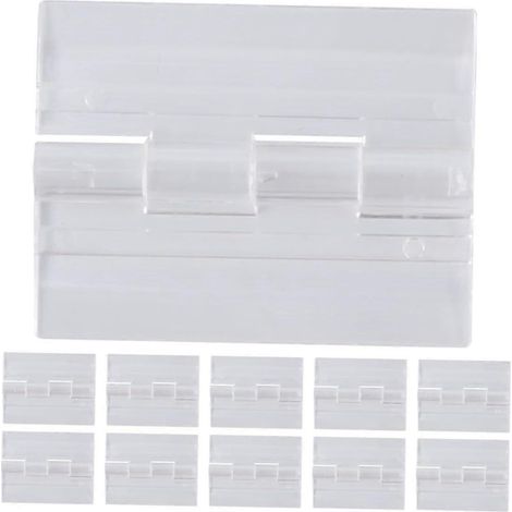 Lot de 12 charnières pliantes en plastique pour tiroirs et meubles, design élégant (1/5)