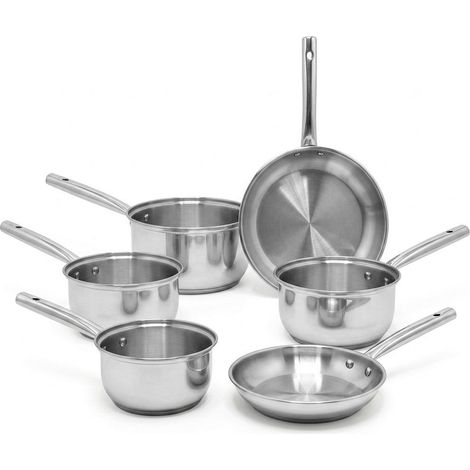 Lot de 4 casseroles 16/18/20/22 cm et poêles en inox 20/28 cm Fackelmann Rhona (1/5)