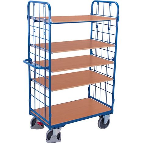 VARIOfit Etagenwagen hoch 1.000 x 600 mm 5 Böden 2 Wände (1/2)
