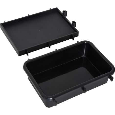 Chariot de ménage professionnel avec 4 roues, système de nettoyage portable, noir/bleu/orange, 111x63,3x103cm (1/5)