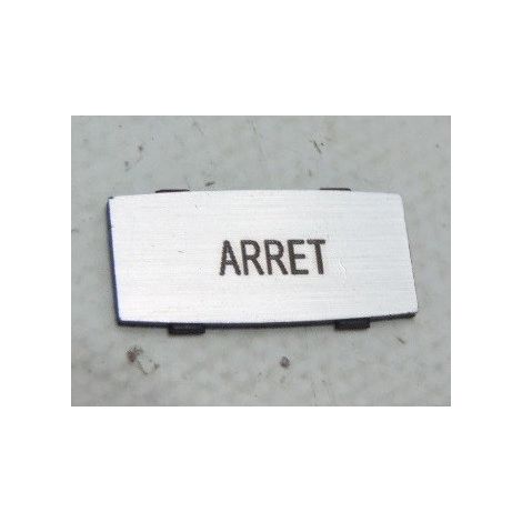 Insert étiquette alu pour bouton Ø 22mm avec marque "Arrêt" LEGRAND 024334