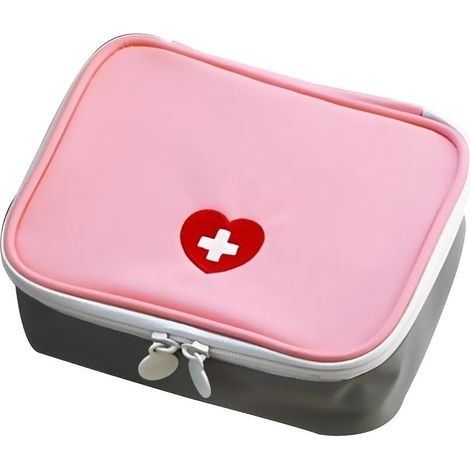 Trousse de Secours Voyage Petit Mini, Vide, Étanche Sac de Médecine, Vider Pharmacie, Medicaments Voyage, à Pharmacie pour Charger Les Pilules, Médicament, Pansement (1/5)