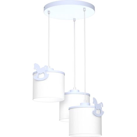 Suspension Luminex Sweet abats-jour bleu 3xE27 Ø45