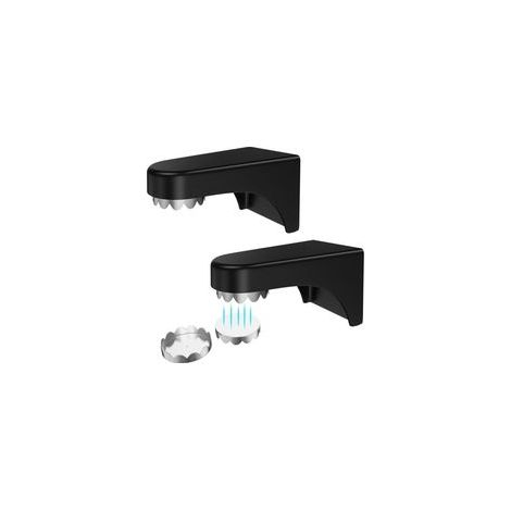 Juego de 2 jaboneras magnéticas, soporte de jabón de pared para baño, soporte de jabón magnético sin taladro, jabonera negra con 2 tapas.