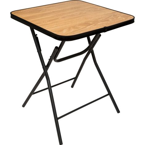 Table pliante renforcée en bois et métal FOLDA (1/5)