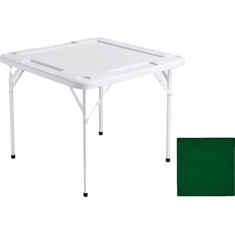 Tavolo da Mahjong, pieghevole, comodo per 4 giocatori, bianco (1/2)