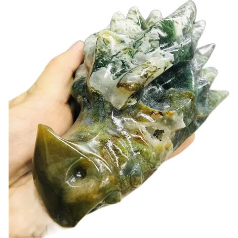 Tête de dragon en agate, agate mousse, robinet en cristal avec pierre à forte résistance, pierres naturelles et en pierre de quartz Collections de la maison (1/5)