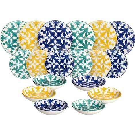 TOGNANA Servizio Di Piatti Madison Majolica 18 Pezzi