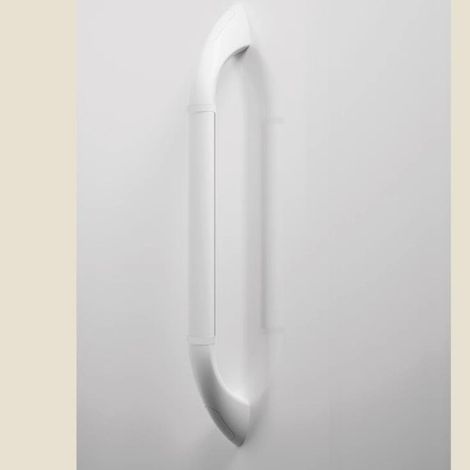 Kinedo - Barra de soporte vertical blanca para atornillar 45 cm (1/2)