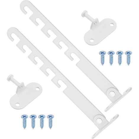 Support de fenêtre - 2 pièces - Limiteur de fenêtre - Sécurité de fenêtre - Verrouillage enfant - Réglage de l'inclinaison de la fenêtre - Convient à toutes les Fenêtres - Serrures de fenêtre - Verrou (1/4)
