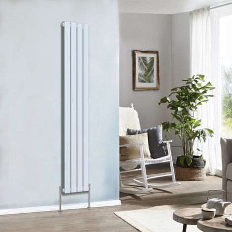 Designer Radiator 1800x272mm Single Flat Panel Vertical White (1/5)