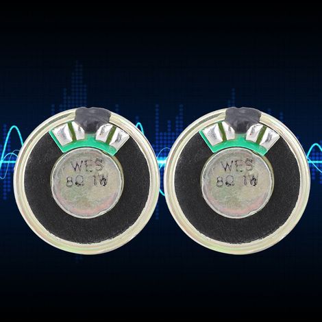Lot de 2 haut-parleurs stéréo à pavillon de 8 ohms et 1 W, diamètre 28 mm (1/5)