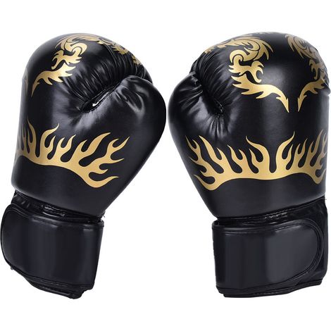 Gants de boxe en cuir PU, 1 paire, Sanda, poinçonnage, sac de sable, mitaines d'entraînement (1/5)