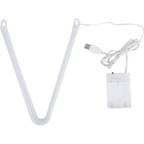 Décoration de lampe à LED en forme de lettre de lumière au néon pour la maison de fête de proposition de mariage V (1/5)