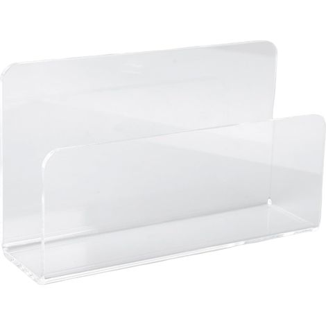 Acrylic Mail Sorter, Freestanding Letter Envelope Holder with Rounded Edges for Office Storage and Organization, 6.9 x 2.2 x 3.9 Inches (1/5)