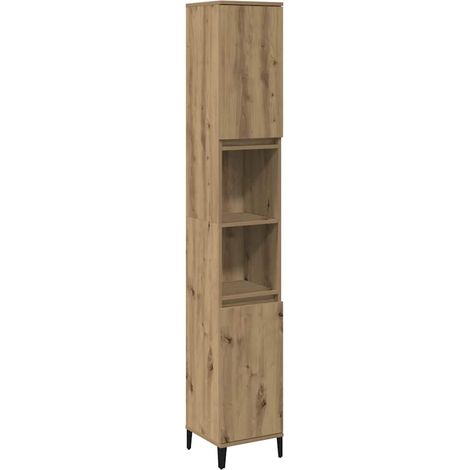 Maison Exclusive - Armadietto Bagno Rovere 30x30x190 cm Legno Multistrato