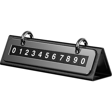 Luxuriöses Kfz-Parkplatznummernschild aus Leder und Aluminium – Magnetische Nummern mit Sichtschutzschieber und langlebiger 3M-Befestigung (1/5)