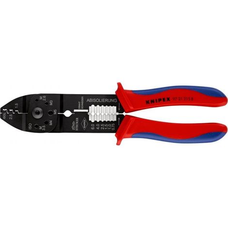 Knipex 97 21 215 B Pinza crimpatrice Spina aperta non isolata 0.5 fino a 2.5 mm²