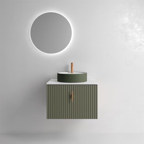 Armoire murale BIBA 700 1 tiroir métallique et tiroir caché GREEN FOREST 697 x 405 x 450 mm (1/4)