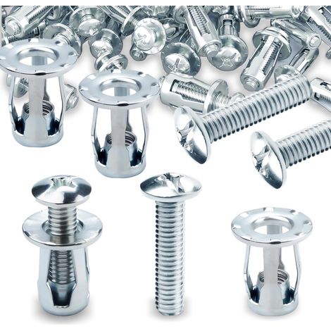 30 Pcs Chevilles Métalliques Galvanisées, M6x25 Chevilles à Expansion en Métal, Expansion Petal Cavity Wall Anchor Series Kit for Home Renovation and Fixing of Cavity Walls and Plasterboard Walls (1/5)