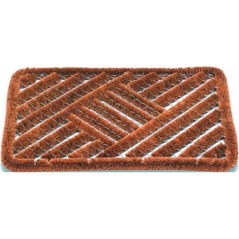 Paillasson - Coco Naturel Et Acier - 390x590x30 mm - Pour Extérieur - L390xl590xS30 (1/3)