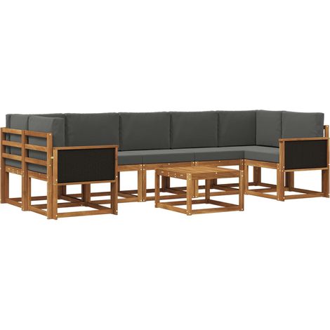 Outdoor Sofa Set with Cushion 6 pcs vidaXL