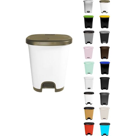 Cubo basura plástico moderno  Apertura con pedal  Cubo reciclar