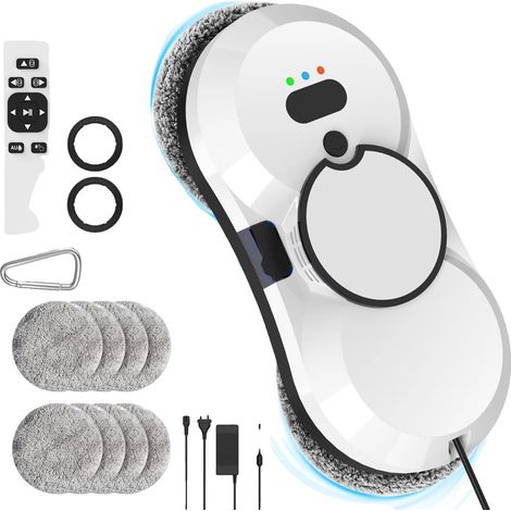 Fensterputzroboter, Ultraschallreinigung, Fernbedienung, hellgrau (1/2)