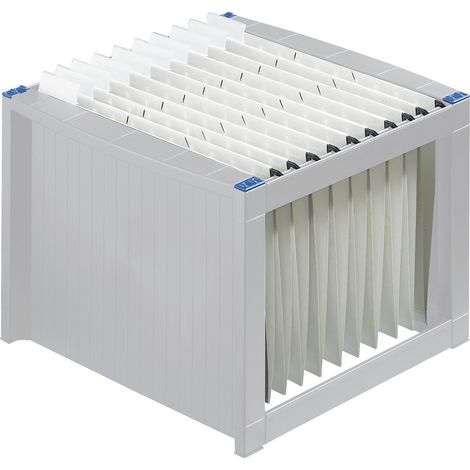 Boîte à dossiers suspendus H6110084 – Dimensions 36 x 27,2 x 38 cm – Capacité 40 dossiers A4 – Matériau polystyrène – Helit