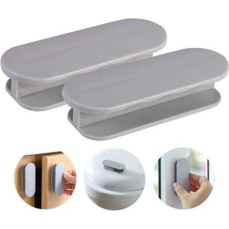Lot de 2 poignées de porte extérieures autocollantes pour balcon ou placard – design moderne, fixation sans perçage, finition métallique (1/5)