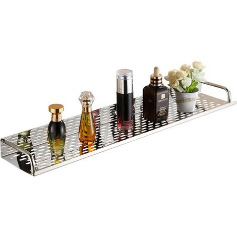 Etagère Accessoires Salle de Bain Acier Inox - Etagère de Douche - Tablette Salle de Bain Murale Rangement Cuisine Salle de Bain Inox, 40 × 11 × 4cm (1/4)