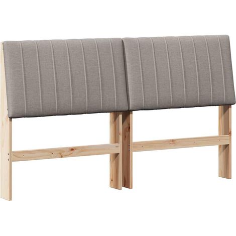 Maison Exclusive - Cabecero tapizado Taupé 160 cm Madera de pino
