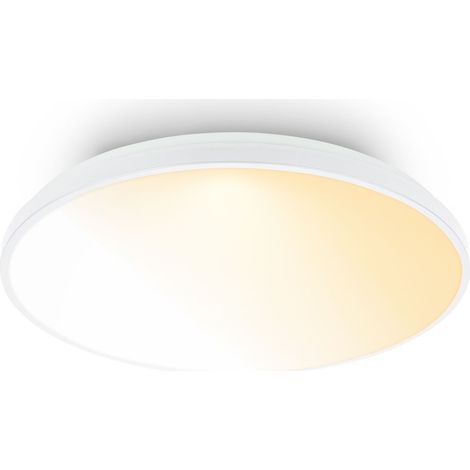 Briloner LED Deckenlampe Fernbedienung Ø48cm Rund 44W 5300lm 2200K-4000K Warmweiß bis Neutralweiß Dimmbar Weiß - Deckenleuchte Wohnzimmer Schlafzimmer Küche