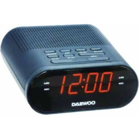 Daewoo DW1218 Digitaler Wecker schwarz elegantes Design