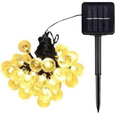 Solar string lights with 100 globe-shaped LEDs, ideal for gardens, patios, pergolas or festive celebrations. Weatherproof with automatic on/off (1/4)