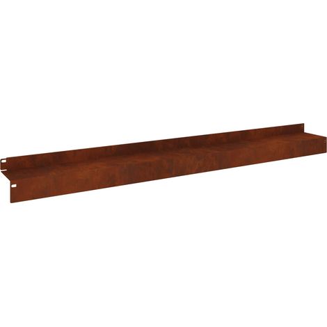 Raseneinfassung 20 pcs 100 x 10 x 8 cm Stahl Rostig vidaXL