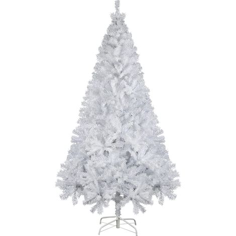 SALCAR Sapin de Noël Artificiel Blanc 210cm, Arbre de Noel Enneigées avec 1025 Pointes de Branche, Gants et Pieds de Sapin de Noël en Métal, Lgnifuge, Assemblage Rapide (1/5)