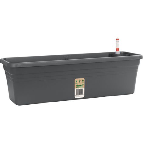 Florus Med. Balconnière Système D'eau 80 - Gris - L 78 x B 19.3 x H 17 cm - Balcon - 100% recyclé